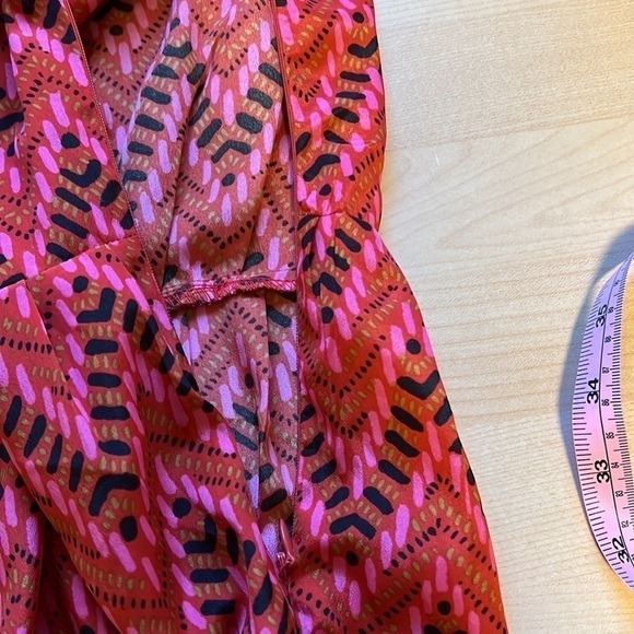 𝅺JACK Pink Red Geometric Sleeveless Keyhold back Skater Dress  Size: Small - Picture 13 of 14